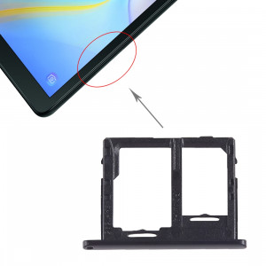 Bac à carte SIM + bac à carte Micro SD pour Galaxy Tab A T595 10,5 pouces (version 4G) (Noir) SH236B726-20