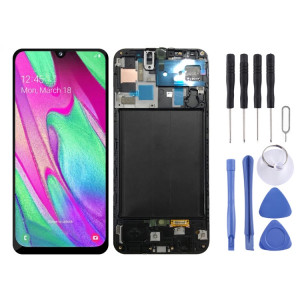 Écran LCD d'origine avec cadre pour Galaxy A50 SM-A505F avec numériseur complet (noir) SH289B983-20