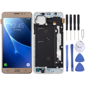 Écran LCD TFT pour Galaxy J7 (2016) / J710F Digitizer Assemblage complet avec cadre (Or) SH75JL377-20