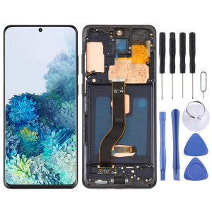 Écran LCD AMOLED dynamique d'origine pour Galaxy S20+ 4G Digitizer Full Assembly avec cadre (Noir) SH433B914-20