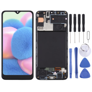 Écran LCD TFT pour Samsung Galaxy A30s Assemblage complet du numériseur avec cadre (Noir) SH668B1356-20