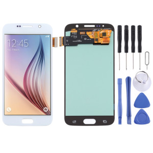 Écran LCD OLED pour Samsung Galaxy S6 avec assemblage complet du numériseur (Blanc) SH76WL136-20