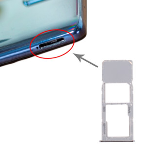 Pour Samsung Galaxy A71 / A715 Plateau de carte SIM + Plateau de carte Micro SD (Argent) SH709S1500-20