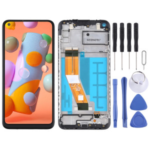 Écran LCD OEM pour Samsung Galaxy A11 Assemblage complet du numériseur avec cadre (Noir) SH738B1469-20