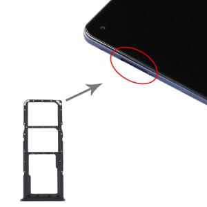 Pour Samsung Galaxy A21s Plateau de carte SIM + Plateau de carte SIM + Plateau de carte Micro SD (Noir) SH753B1161-20