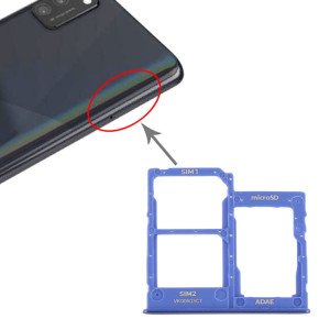 Pour Samsung Galaxy A41 / A415 Plateau de carte SIM + Plateau de carte SIM + Plateau de carte Micro SD (Bleu) SH806L310-20
