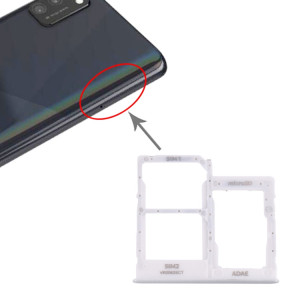 Pour Samsung Galaxy A41 / A415 Plateau de carte SIM + Plateau de carte SIM + Plateau de carte Micro SD (Blanc) SH806W422-20