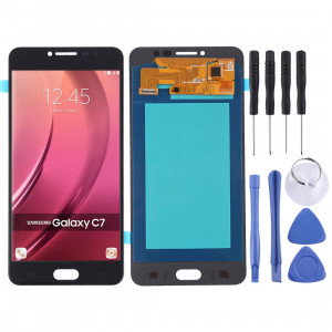 Ecran LCD et Digitizer Full Assembly (Matériau OLED) pour Galaxy C7 Pro / C7010 (Noir) SH01BL186-20