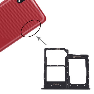 Pour Samsung Galaxy A01 Core SM-A013 Plateau de carte SIM + Plateau de carte SIM + Plateau de carte Micro SD (Noir) SH016B360-20