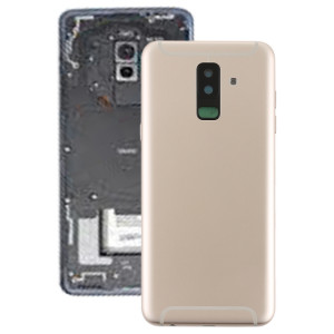 Coque arrière pour Galaxy A6+ (2018) / A605 avec touches latérales et objectif d'appareil photo (or) SH66JL1711-20