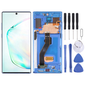 Écran LCD d'origine pour Samsung Galaxy Note10+ 4G/Note10+ 5G SM-N976/N975 Digitizer Assemblage complet avec cadre (Bleu foncé) SH110D1900-20