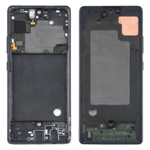 Pour Samsung Galaxy A71 5G SM-A716 plaque de lunette de cadre moyen (noir) SH174B521-20