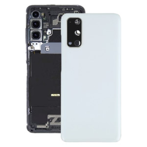 Coque arrière de batterie pour Samsung Galaxy S20 avec cache d'objectif d'appareil photo (blanc) SH81WL375-20