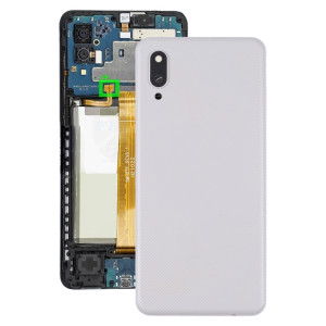 Coque arrière de batterie pour Samsung Galaxy A02 avec cache d'objectif d'appareil photo (blanc) SH29WL908-20