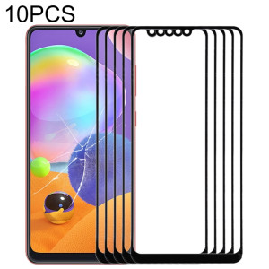 Pour Samsung Galaxy A31 10pcs Lentille en verre extérieure de l'écran avant (Noir) SH502B1331-20
