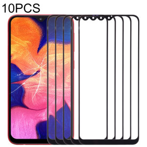 Pour Samsung Galaxy A10 10pcs Lentille en verre extérieure de l'écran avant (Noir) SH514B758-20