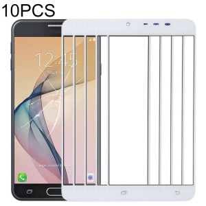 Pour Samsung Galaxy J7 Prime, On7 (2016), G610F, G610F/DS, G610F/DD, G610M, G610M/DS, G610Y/DS 10 lentilles extérieures en verre pour écran avant (blanc) SH26WL358-20