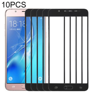 Pour Samsung Galaxy J5 (2016) / J510FN / J510F / J510G / J510Y / J510M 10pcs lentille extérieure en verre d'écran avant (noir) SH27BL1646-20