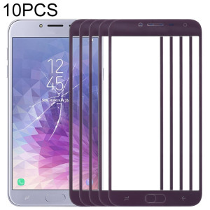 Pour Samsung Galaxy J4 (2018) 10pcs Lentille en verre extérieure de l'écran avant (Violet) SH47PL377-20