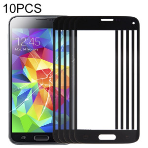 Pour Samsung Galaxy S5 mini 10pcs Lentille en verre extérieure de l'écran avant (Noir) SH575B373-20