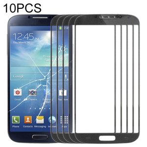 Pour Samsung Galaxy S IV / i9500 10pcs Lentille en verre extérieure de l'écran avant (Noir) SH80BL461-20