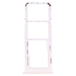 Pour Samsung Galaxy A12 SM-A125 Plateau de carte SIM + Plateau de carte SIM + Plateau de carte Micro SD (Blanc) SH614W1930-20