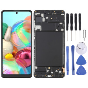 Écran LCD OLED pour Samsung Galaxy A71 SM-A715 (6,39 pouces) Ensemble complet de numériseur avec cadre (Noir) SH682B214-20