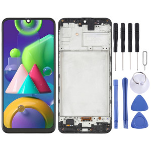 Écran LCD OLED pour Samsung Galaxy M21 SM-M215 Assemblage complet du numériseur avec cadre (Noir) SH683B1600-20