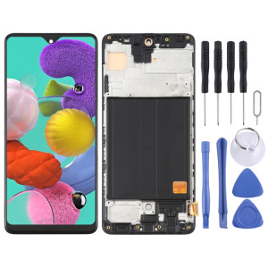 Écran LCD OLED pour Samsung Galaxy A51 4G SM-A515 (6,36 pouces) Ensemble complet de numériseur avec cadre (Noir) SH688B795-20