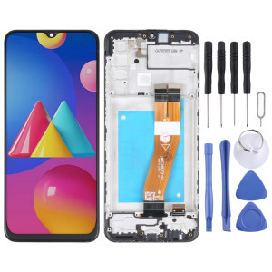 Écran LCD en matériau TFT et ensemble complet de numériseur avec cadre pour Samsung Galaxy M02s (noir) SH801B1823-20