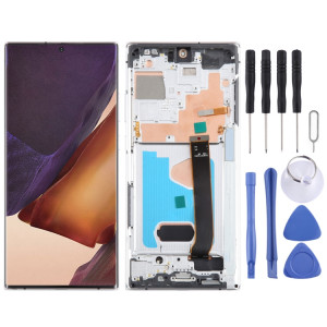 Pour Samsung Galaxy Note20 Ultra 4G Original Super AMOLED LCD écran numériseur assemblage complet avec cadre (argent) SH811S1453-20