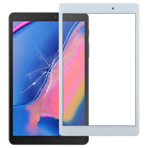 Pour Samsung Galaxy Tab A 8.0 (2019) SM-T290 (version WIFI) Lentille extérieure en verre de l'écran avant avec adhésif optiquement transparent OCA (blanc) SH954W1268-20