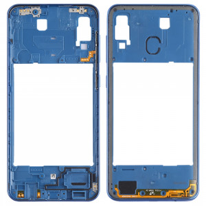 Plaque de lunette de cadre central pour Galaxy A30 SM-A305F / DS (bleu) SH984L568-20