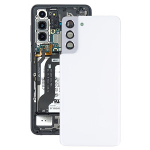 Couverture arrière de la batterie avec couvercle de la lentille de caméra pour Samsung Galaxy S21 + 5G (Blanc) SH68WL1463-20