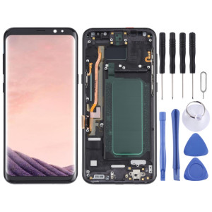 Écran LCD OLED pour Samsung Galaxy S8+ SM-G955 Assemblage complet du numériseur avec cadre (Noir) SH099B534-20