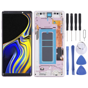 Écran LCD OLED pour Samsung Galaxy Note9 SM-N960 Assemblage complet du numériseur avec cadre (Violet) SH102P312-20