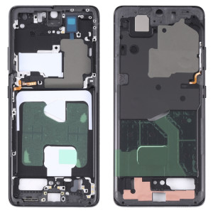 Pour Samsung Galaxy S21 Ultra 5G SM-G998B plaque de lunette de cadre moyen (noir) SH225B1668-20