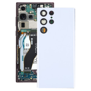 Coque arrière de batterie pour Samsung Galaxy S22 Ultra 5G SM-S908B avec cache d'objectif d'appareil photo (blanc) SH04WL1194-20