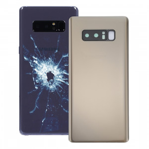 iPartsAcheter pour Samsung Galaxy Note 8 couverture arrière avec la couverture de la lentille de la caméra (or) SI41JL1766-20