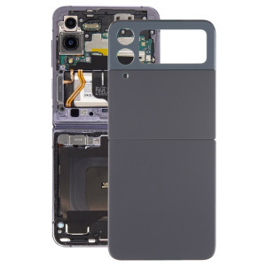 Coque arrière de batterie pour Samsung Galaxy Z Flip4 SM-F721B avec cache d'objectif d'appareil photo (noir) SH594B920-20