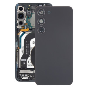 Pour Samsung Galaxy S23 SM-S911B Couvercle arrière de batterie en verre OEM avec couvercle d'objectif d'appareil photo (noir) SH63BL1449-20
