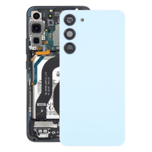 Pour Samsung Galaxy S23 + SM-S916B Couvercle arrière de batterie en verre OEM avec couvercle d'objectif d'appareil photo (bleu) SH64LL1481-20