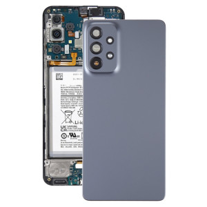 Pour Samsung Galaxy A73 5G SM-A736B Coque arrière de batterie d'origine avec cache d'objectif d'appareil photo (noir) SH92BL525-20