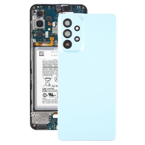 Pour Samsung Galaxy A73 5G SM-A736B Coque arrière de batterie d'origine avec cache d'objectif d'appareil photo (vert) SH92GL878-20