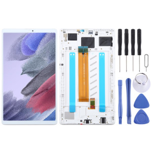 Pour Samsung Galaxy Tab A7 Lite SM-T225 LTE édition écran LCD d'origine numériseur assemblage complet avec cadre (blanc) SH776W1773-20