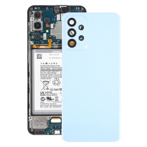Pour Samsung Galaxy A23 4G SM-A235F Couvercle arrière de la batterie d'origine avec couvercle d'objectif d'appareil photo (bleu) SH01LL1099-20
