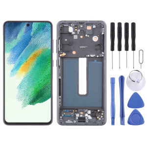 Pour Samsung Galaxy S21 FE 5G SM-G990B Écran LCD d'origine numériseur complet avec cadre (noir) SH113B186-20