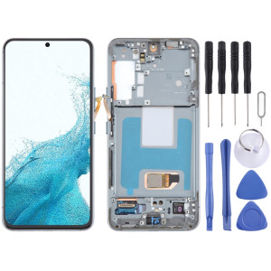 Pour Samsung Galaxy S22 5G SM-S901B Écran LCD d'origine numériseur complet avec cadre (vert) SH115G1204-20