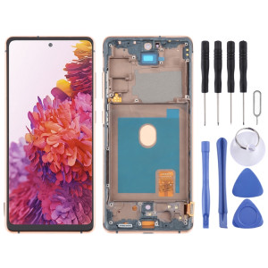 Pour Samsung Galaxy S20 FE SM-G780F 6,43 pouces OLED LCD écran numériseur assemblage complet avec cadre (or) SH118J1635-20