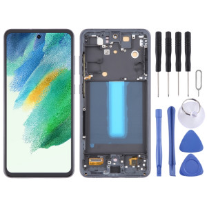Pour Samsung Galaxy S21 FE 5G SM-G990B 6,36 pouces OLED LCD Écran Numériseur Assemblage Complet avec Cadre (Noir) SH122B311-20